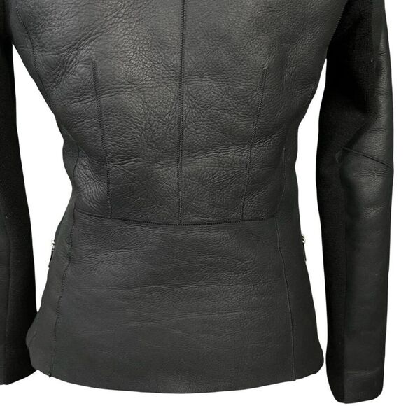 La Reine Blanche Hooded Lambskin Sherpa Lined Women's Jacket Size 36 EU 6 US - Picture 14 of 16